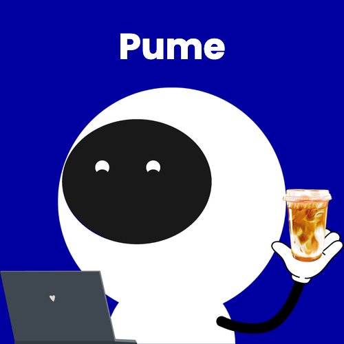 Pume, drawn as a marketyze mascot